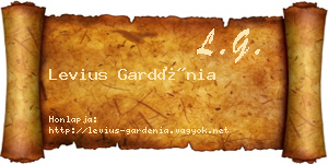 Levius Gardénia névjegykártya
